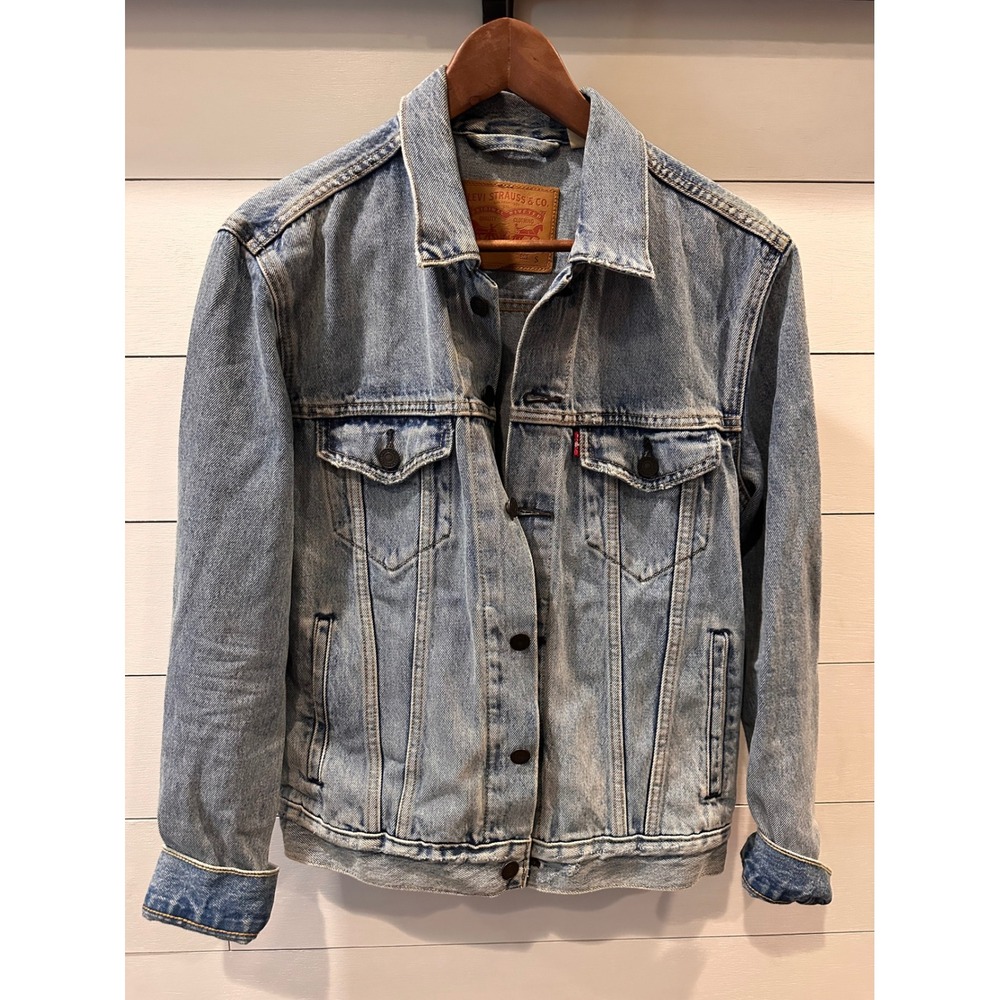 Levi Strauss & Co Womens Light Wash Denim Trucker Jacket Size S Blue Jean Jacket